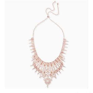 Kendra Scott Seraphina Statement Necklace Rose Gold Champagne